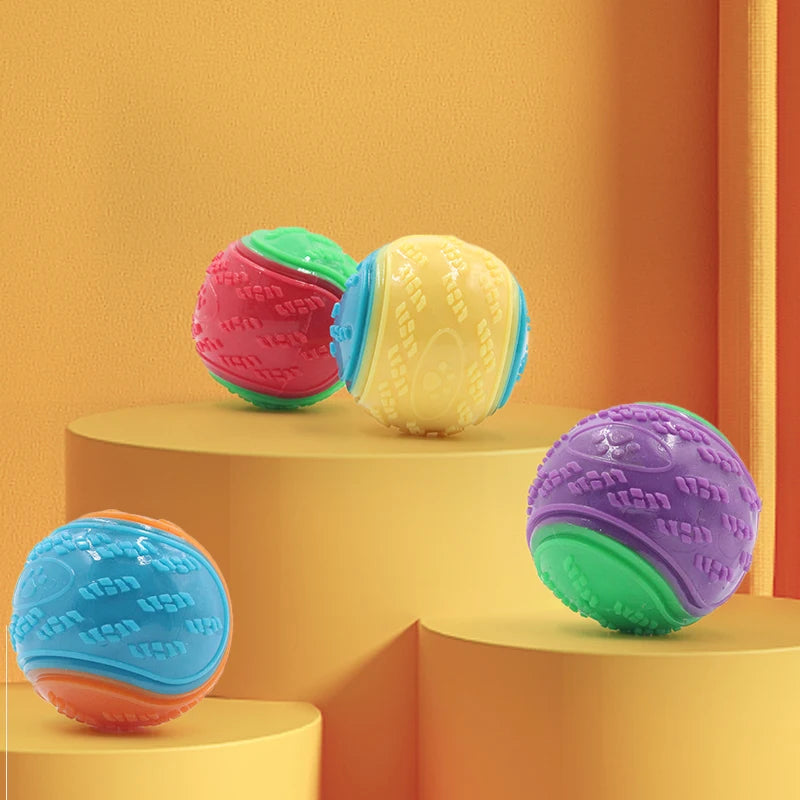 Interaktives Spielball-Spielzeug für Hunde – Weiches TPR-Material, Zahnpflege, Bissfest, Quietschend