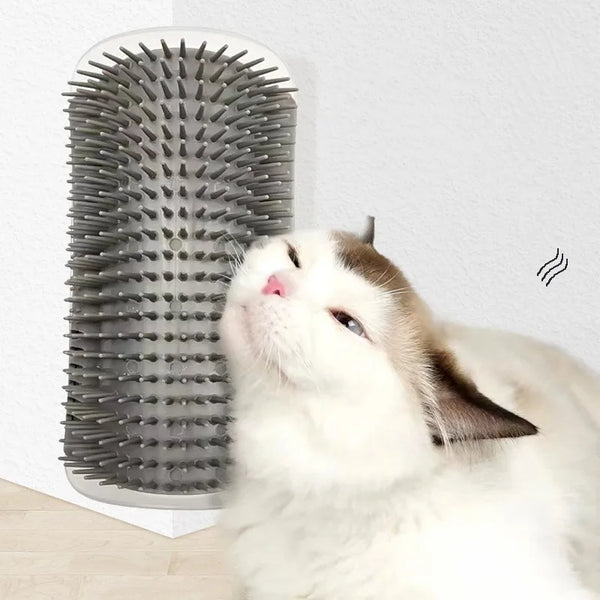 Massage-Katzenbürste für Ecken – Selbstreinigende Kratzbürste zur Haarentfernung