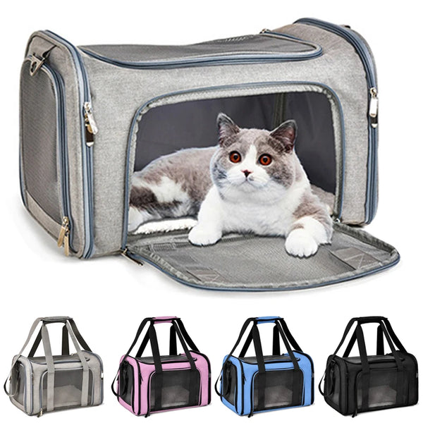 Tragetasche für Hunde & Katzen – Weiche Transporttasche, Flugzeug-geeignet