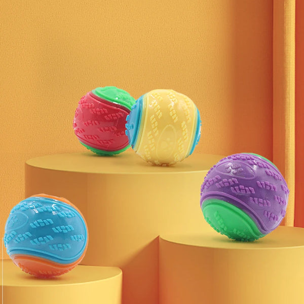 Interaktives Spielball-Spielzeug für Hunde – Weiches TPR-Material, Zahnpflege, Bissfest, Quietschend