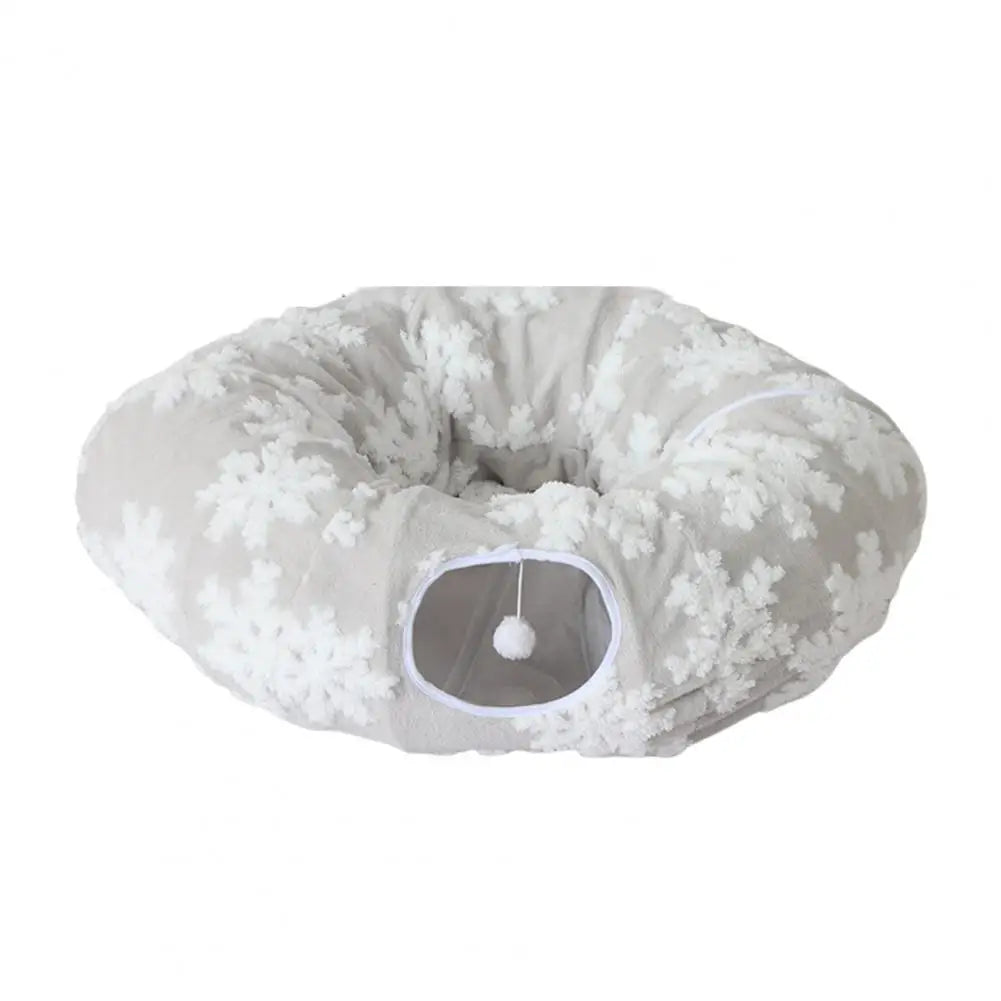 Premium Plüsch Donut-Katzentunnel – Kuschelhöhle & Spielspaß für Ihre Katze