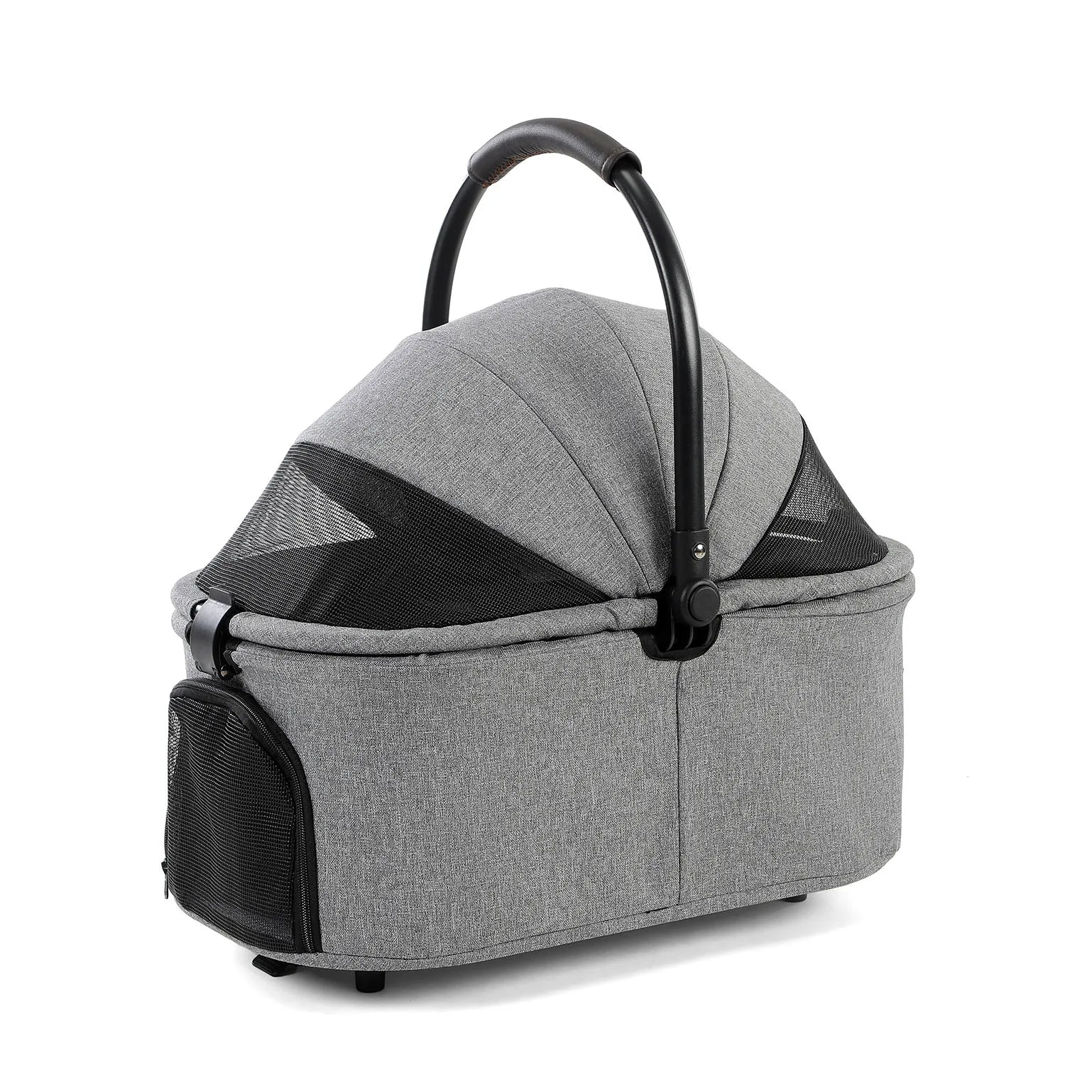 3-in-1 Haustierwagen mit abnehmbarem Tragekorb – faltbarer Kinderwagen für kleine & mittlere Hunde und Katzen, wasserdicht, geländetauglich, mit Sonnendach