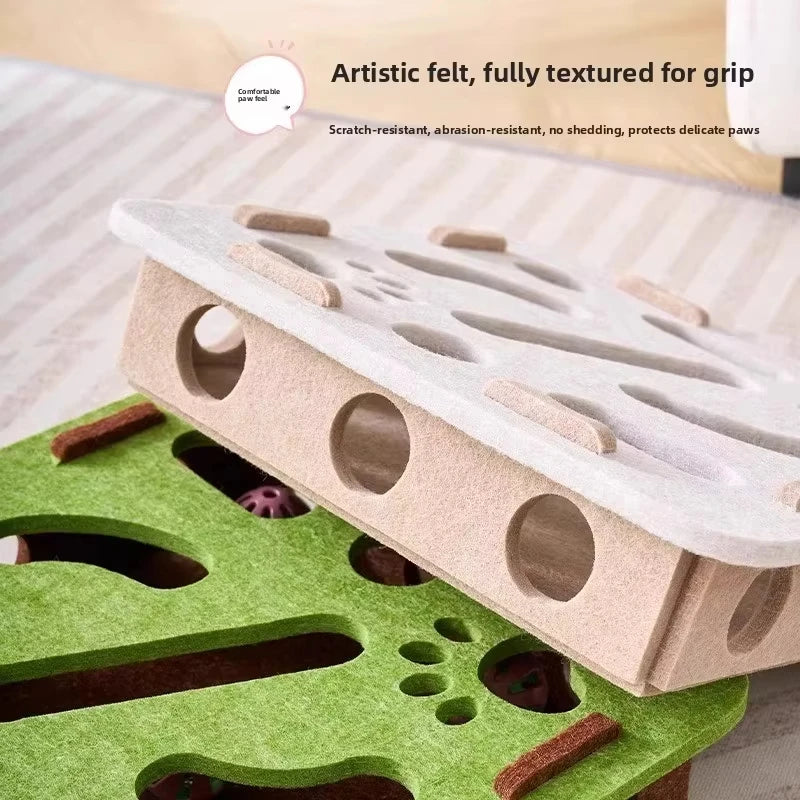 Interaktive Puzzle-Box für Katzen – Spielspaß & Instinkt-Training