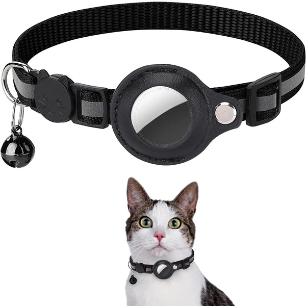 Katzenhalsband mit AirTag Halter – Reflektierend, Verstellbar, Wasserdicht