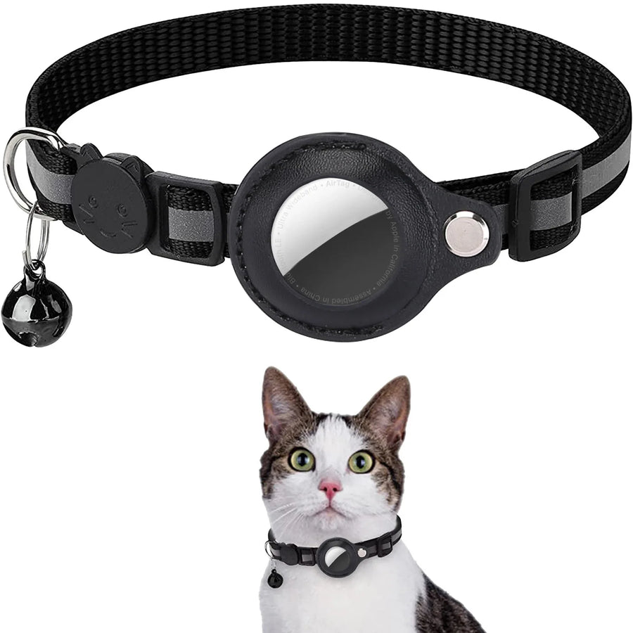 Katzenhalsband mit AirTag Halter – Reflektierend, Verstellbar, Wasserdicht