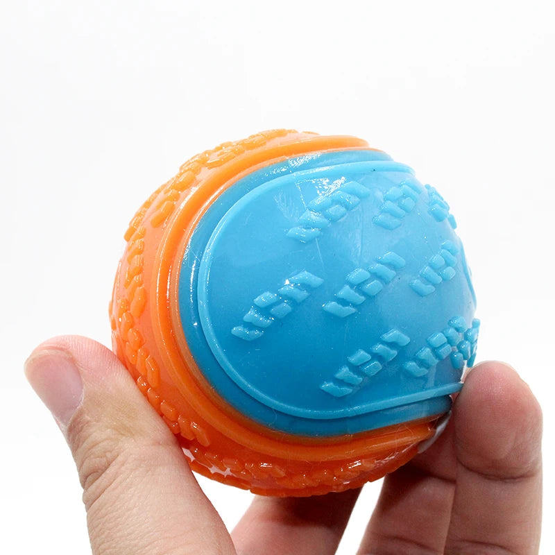 Interaktives Spielball-Spielzeug für Hunde – Weiches TPR-Material, Zahnpflege, Bissfest, Quietschend