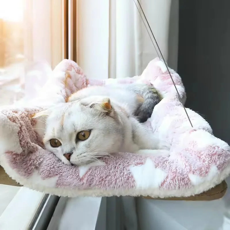 Fenster-Hängematte für Katzen – Sicherer Aussichtsplatz mit Saugnäpfen